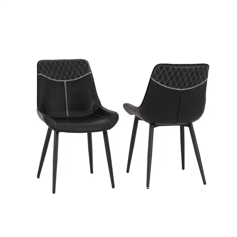 Set di 2 sedie da pranzo Linon Elder nere