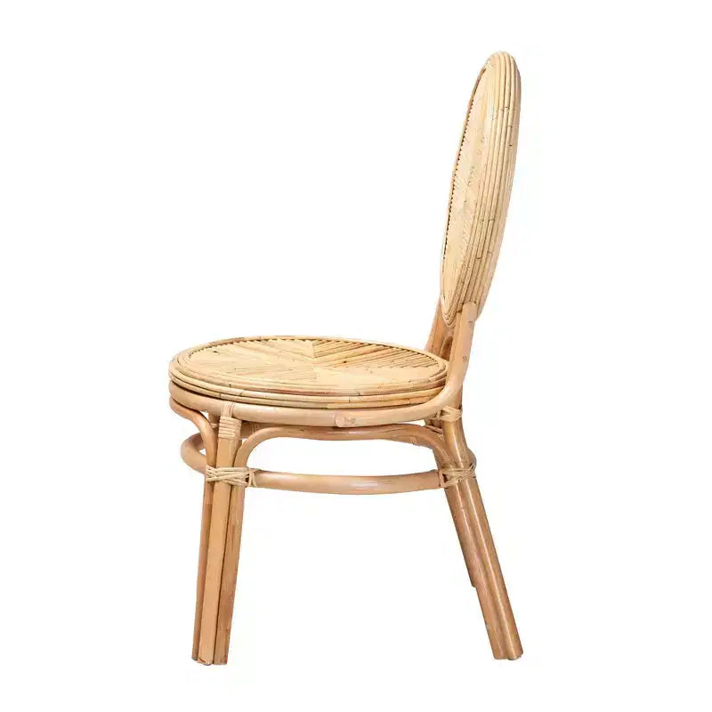 bali & pari Carita Sedia da pranzo in rattan Marrone naturale: Nessun assemblaggio richiesto, pulire le macchie, telaio in legno