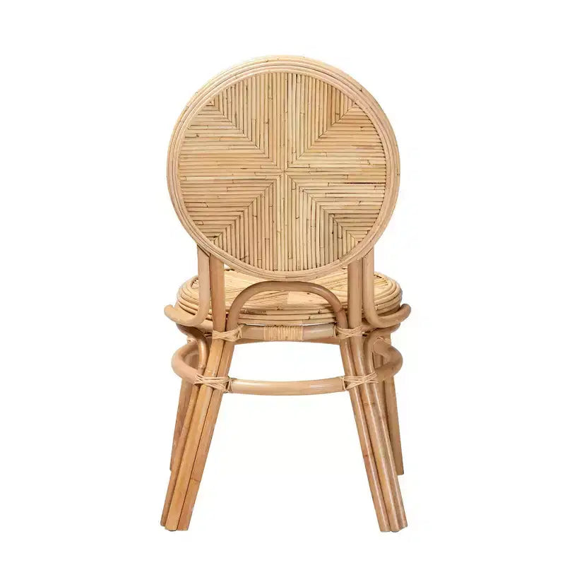 bali & pari Carita Sedia da pranzo in rattan Marrone naturale: Nessun assemblaggio richiesto, pulire le macchie, telaio in legno