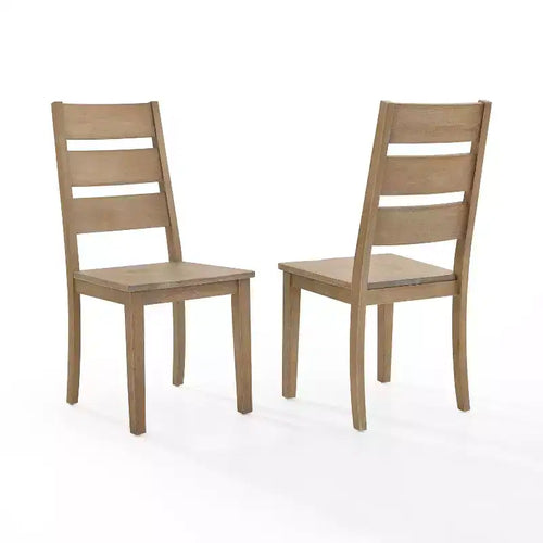 Set da 2 sedie con schienale a scala Joanna, marrone rustico - Crosley