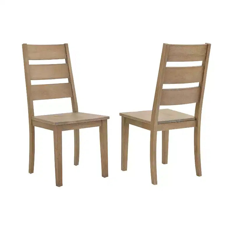 Set da 2 sedie con schienale a scala Joanna, marrone rustico - Crosley
