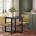 Chapin Modern Rattan Dining Chair with Metal Legs Beige - Threshold™ : Black Frame, Rattan-Like Design