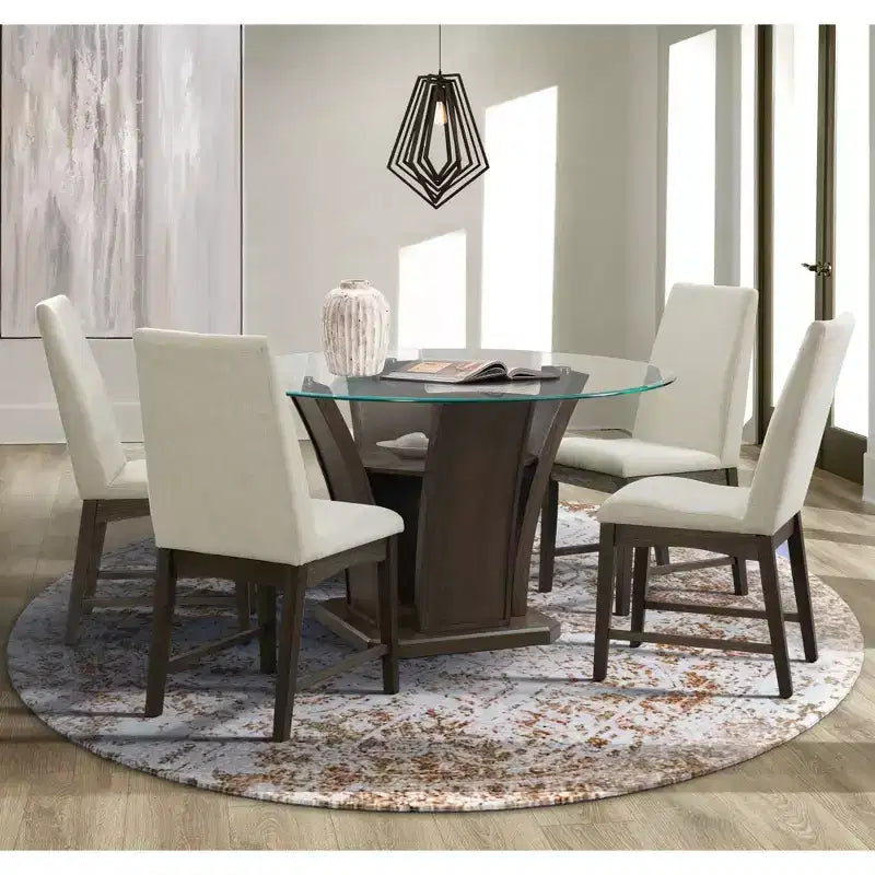 Simms Tavolo da pranzo rotondo ad altezza standard noce - Picket House Furnishings