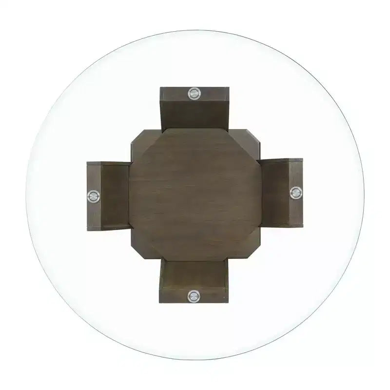 Simms Tavolo da pranzo rotondo ad altezza standard noce - Picket House Furnishings