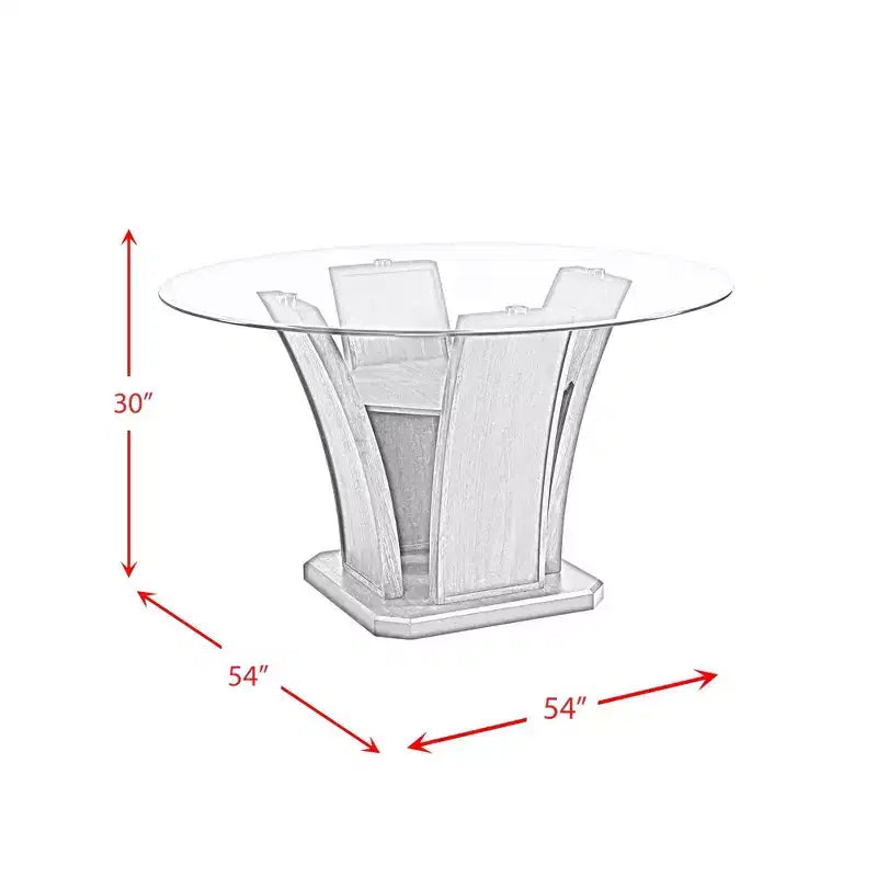 Simms Tavolo da pranzo rotondo ad altezza standard noce - Picket House Furnishings