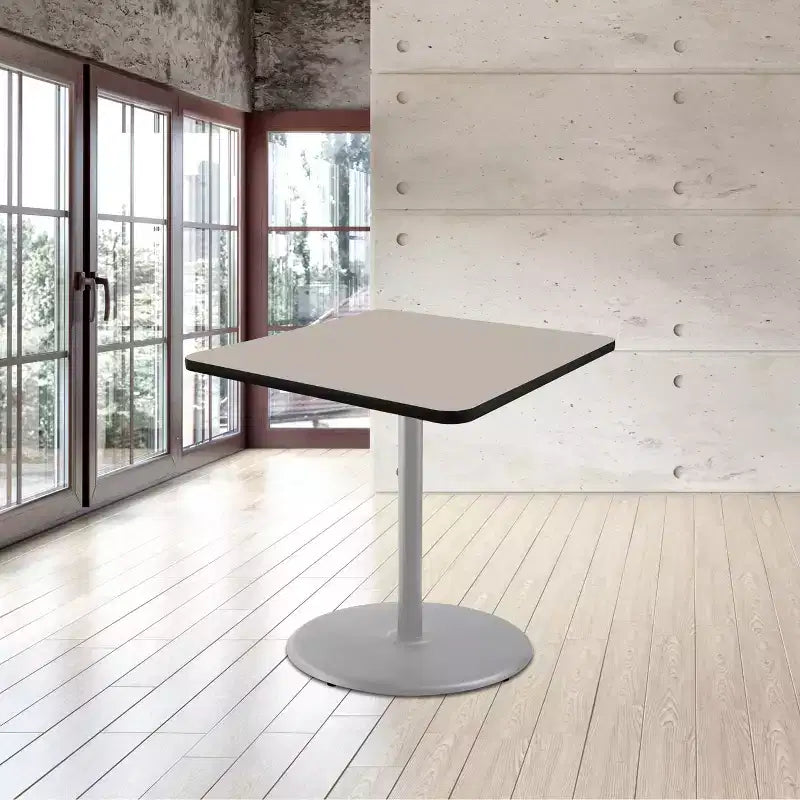 Tavolo da Pranzo Quadrato Hampden Furnishings Collezione Bennet 36" Grigio/Nebula Grigia