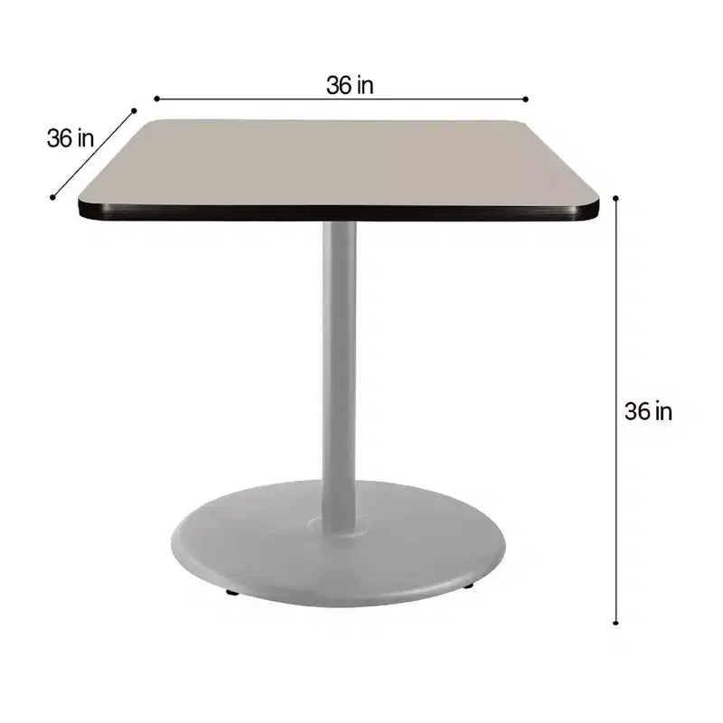 Tavolo da Pranzo Quadrato Hampden Furnishings Collezione Bennet 36" Grigio/Nebula Grigia