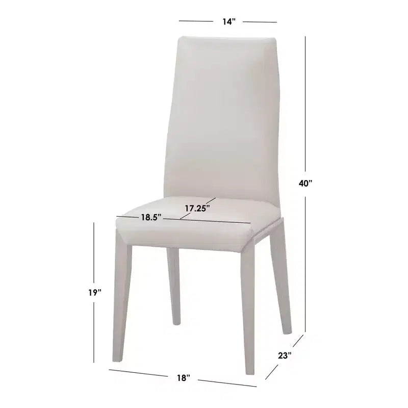 Set da pranzo rotondo moderno Buylateral Nelda 5 pezzi 59" con tavolo effetto legno e sedie da pranzo in pelle color tortora