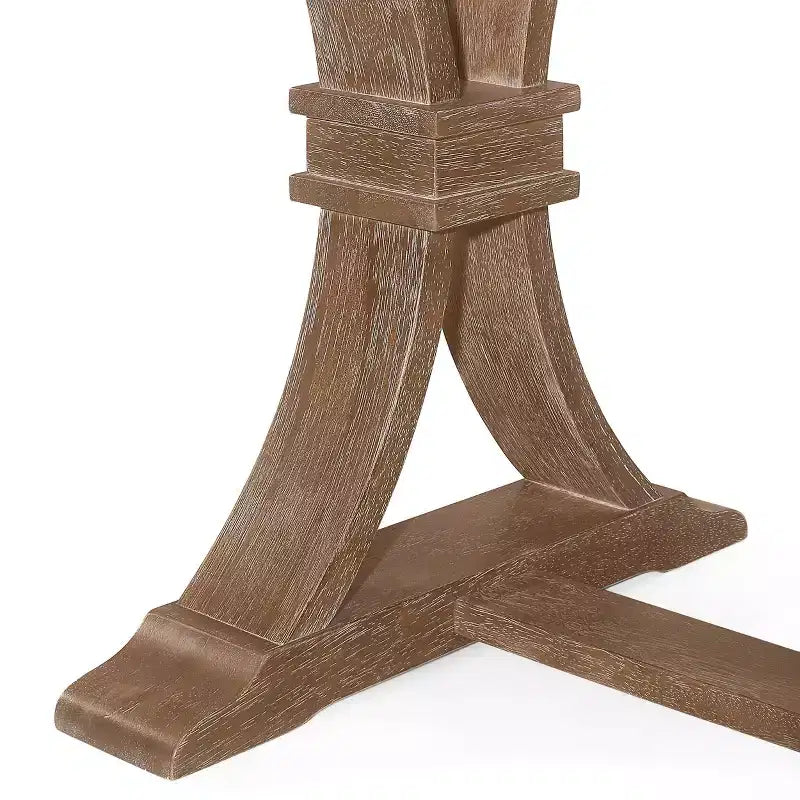 Set da pranzo espandibile Christopher Knight Home 7 pezzi Fernleaf imbottito, marrone naturale/frassino chiaro/tweed beige chiaro