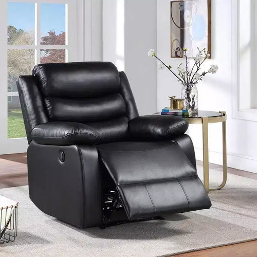 Divano reclinabile Eilbra in similpelle PU nero da 39" - Acme Furniture