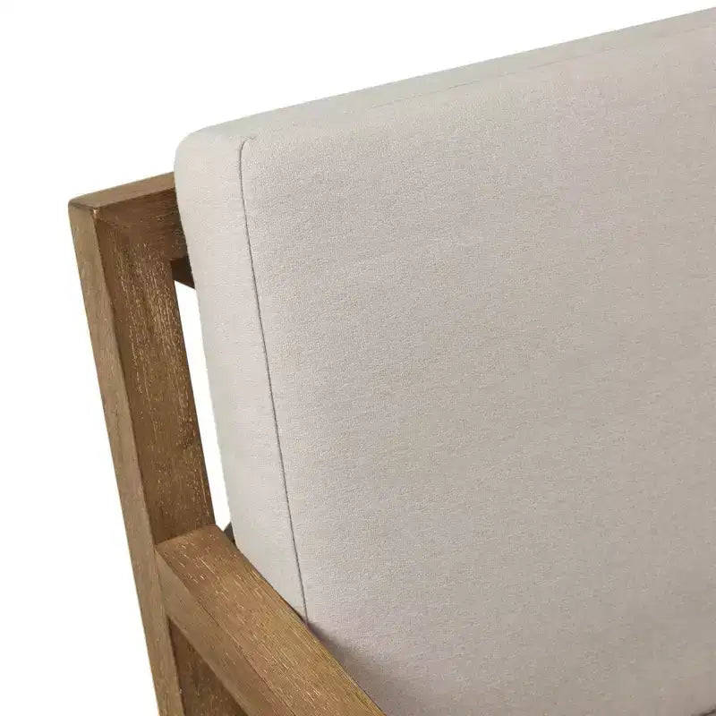 Poltrona imbottita Marlee colore avorio: Struttura in legno massello, stile tradizionale - Madison Park