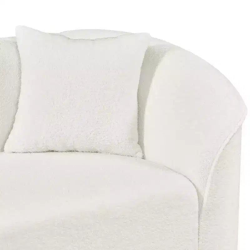Christopher Knight Home Isolde Divano componibile a L curvo contemporaneo a 4 posti da 264 cm, rivestito in bouclé, beige