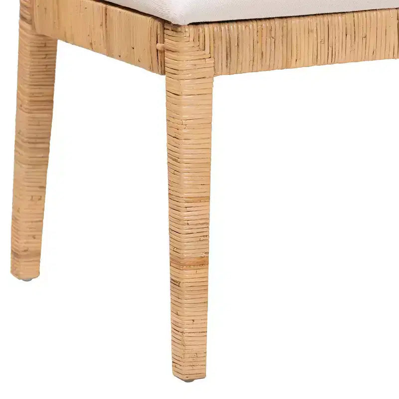 bali & pari Set Panca Rattan Kalimantan 2 pz Miele Chiaro/Bianco: Rivestimento in poliestere, Struttura in compensato
