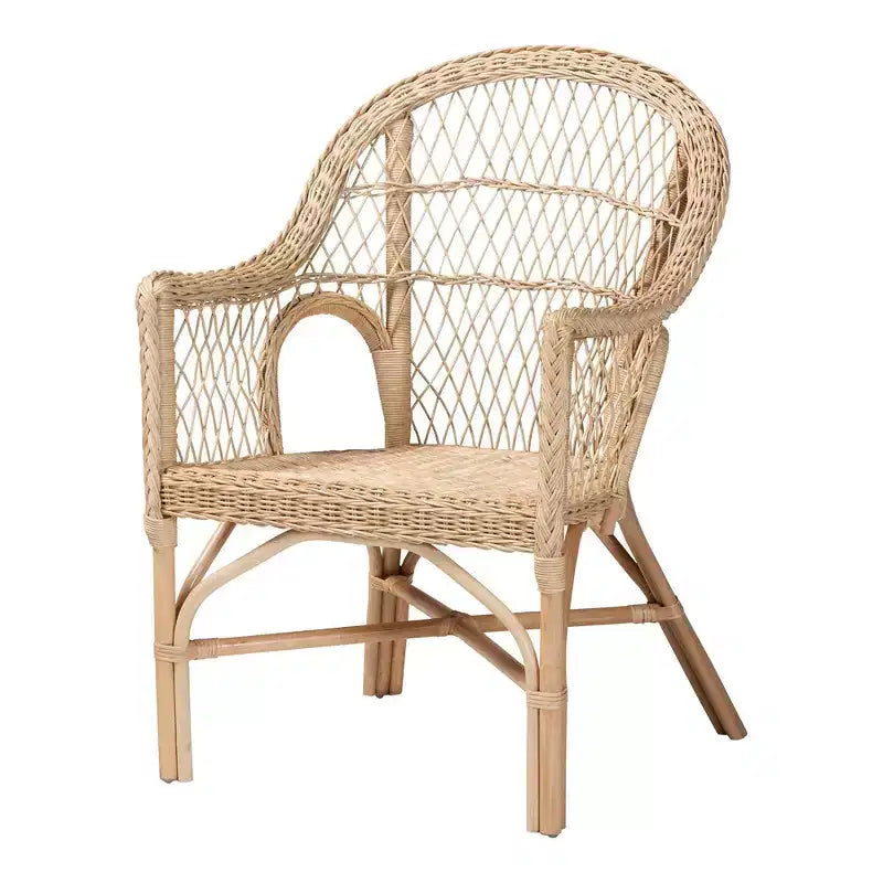 Sedia con braccioli Bali & Pari Zaira in Rattan Naturale