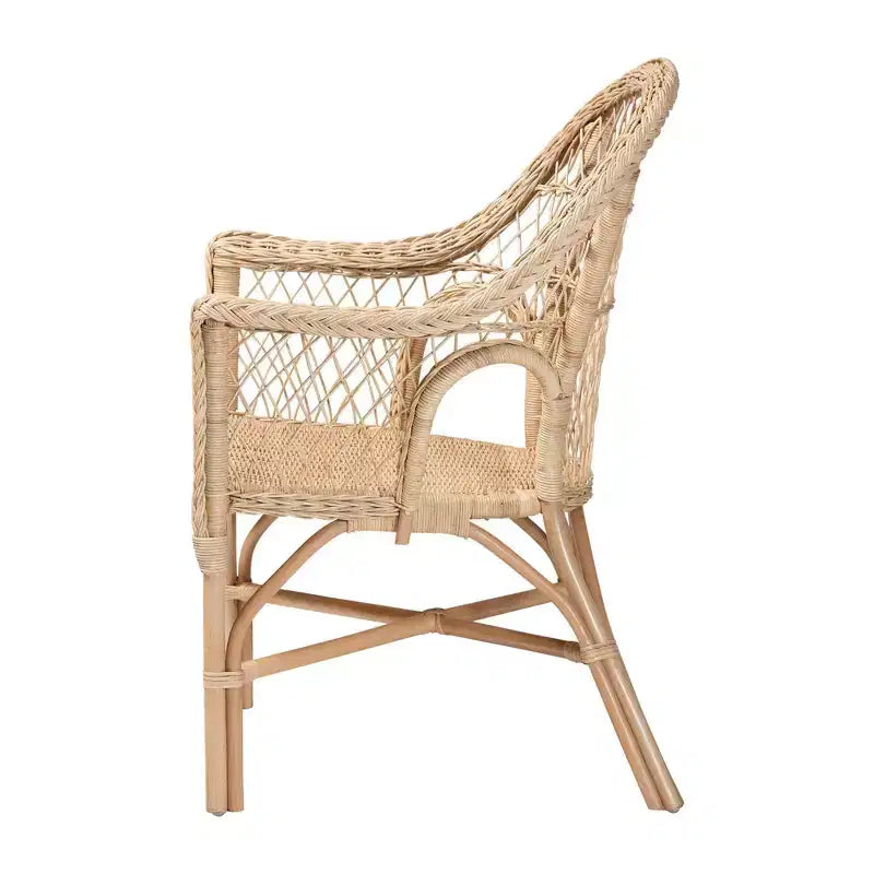 Sedia con braccioli Bali & Pari Zaira in Rattan Naturale