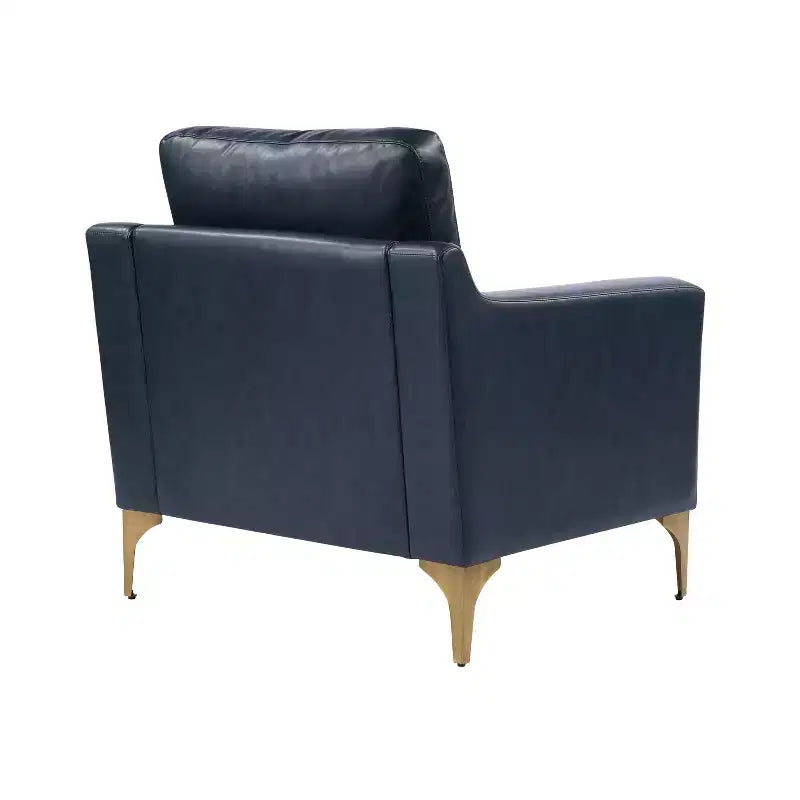 Sedia Serta Fuller in pelle vegana blu navy