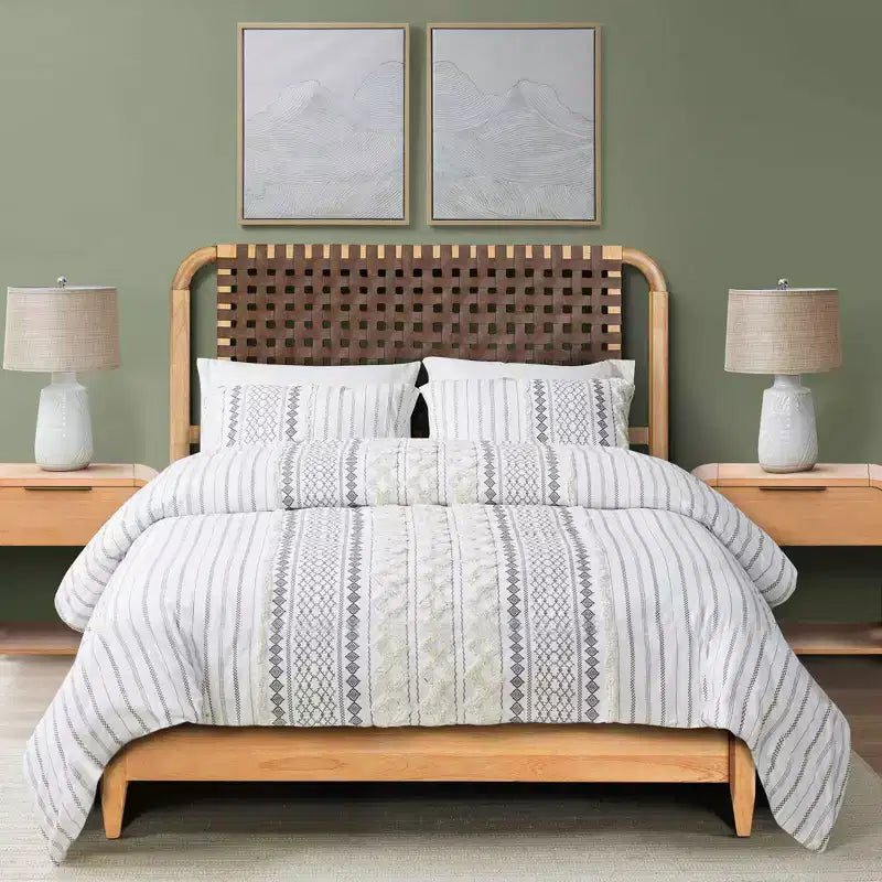Ink+Ivy Jameson Modern Waterfall Comodino con Cassetto Naturale: Acero Caramello, Maniglia Bronzo Anticato