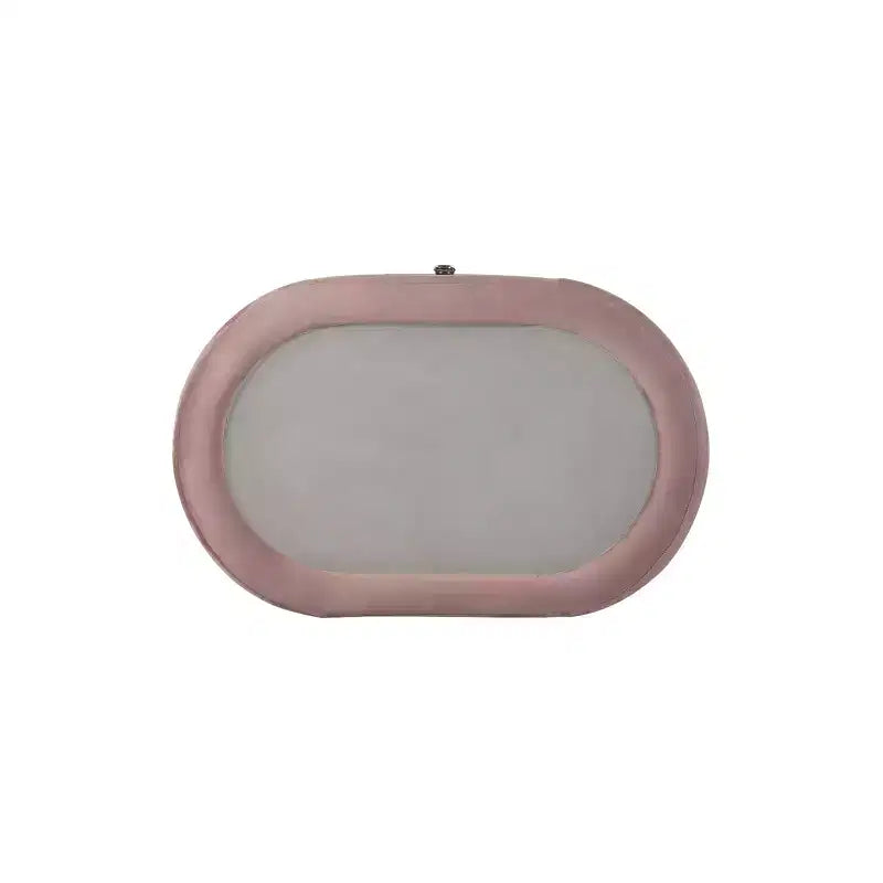 Comodino Salonia 29" in Velluto Rosa - Acme Furniture: Composito di Legno, Nessun Montaggio, Conforme agli Standard di Sicurezza