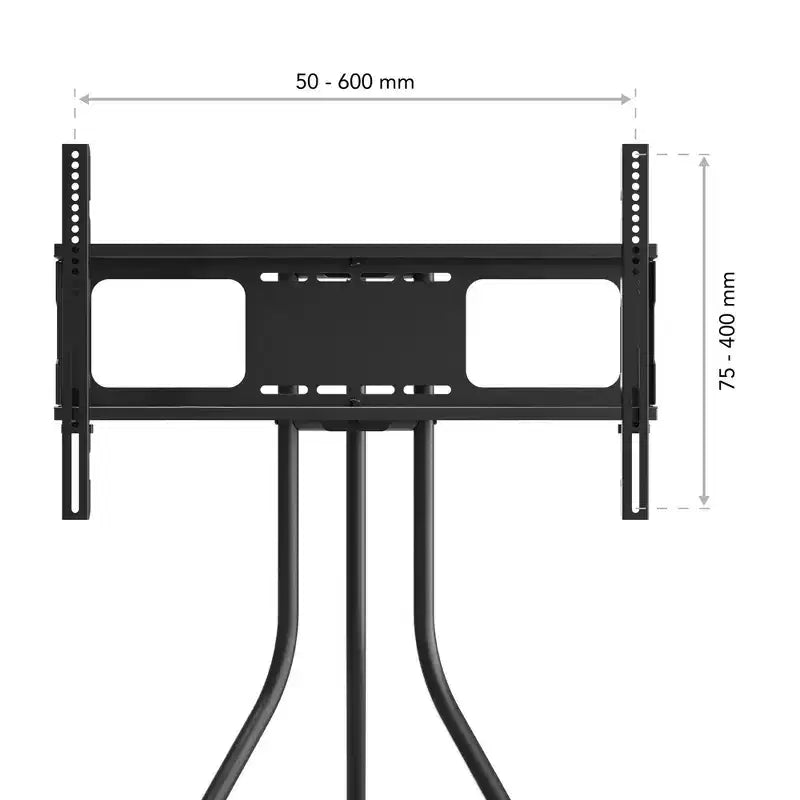 Supporto TV AVF Tiga Tripod Combi per TV fino a 65": Girevole, VESA 600x400, Gestione cavi, Altezza 49,6"