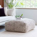 Escondido Ottoman Gray/Ivory - Anji Mountain