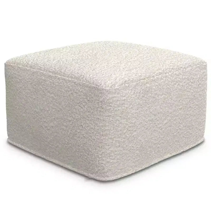 WyndenHall Lyanna Pouf Quadrato Avorio