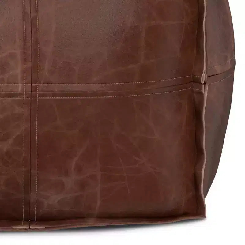 Pouf quadrato Erving marrone anticato - WyndenHall