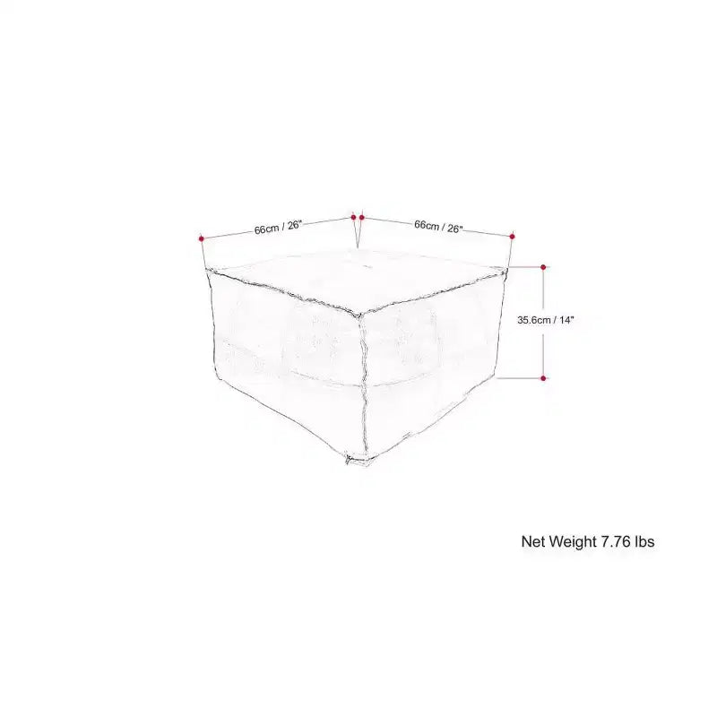 Pouf quadrato Erving marrone anticato - WyndenHall