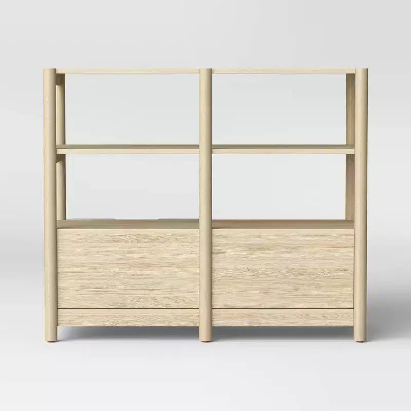 Scaffale piccolo scandinavo da 32" con cassetti portaoggetti, colore naturale - Room Essentials™