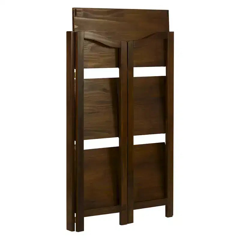 Libreria pieghevole Stratford 36" a 3 ripiani: Flora Home, legno mordenzato, ferramenta in acciaio, anti-ribaltamento