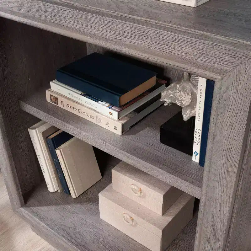 Sauder Libreria Hayes Garden a 2 ripiani da 33", Quercia Cenere