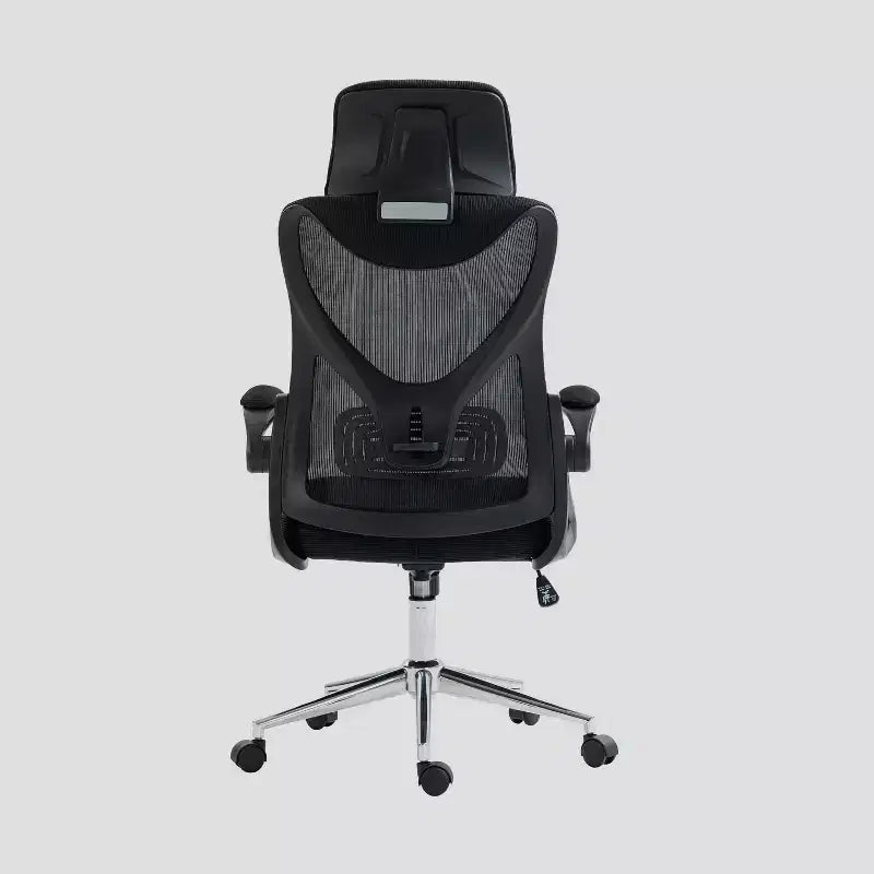 Sedia da ufficio ergonomica Techni Mobili Essential con poggiatesta e supporto lombare nera