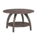 Breighton Home Aldrin Coffee Table with Shelf in Wirebrush Dark Gray