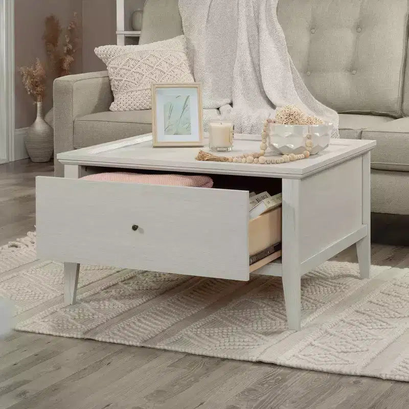 Tavolino contenitore Sauder Larkin Ledge con cassetto color Rovere Ghiaccio