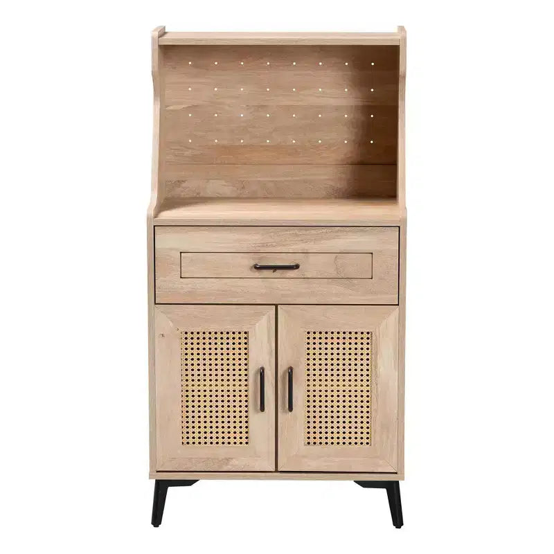 Baxton Studio Mobile da cucina Pavone in legno, marrone rovere/nero