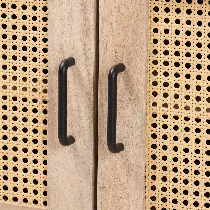 Baxton Studio Mobile da cucina Pavone in legno, marrone rovere/nero