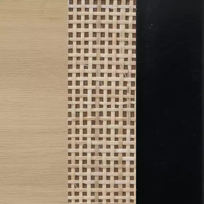 Nathan James Andrew Mobiletto contenitore a 3 cassetti con inserto in rattan naturale e gambe in metallo: Fascino bohémien, ampio spazio di archiviazione