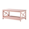 Breighton Home Oxford Coffee Table with Shelf in Blush Pink