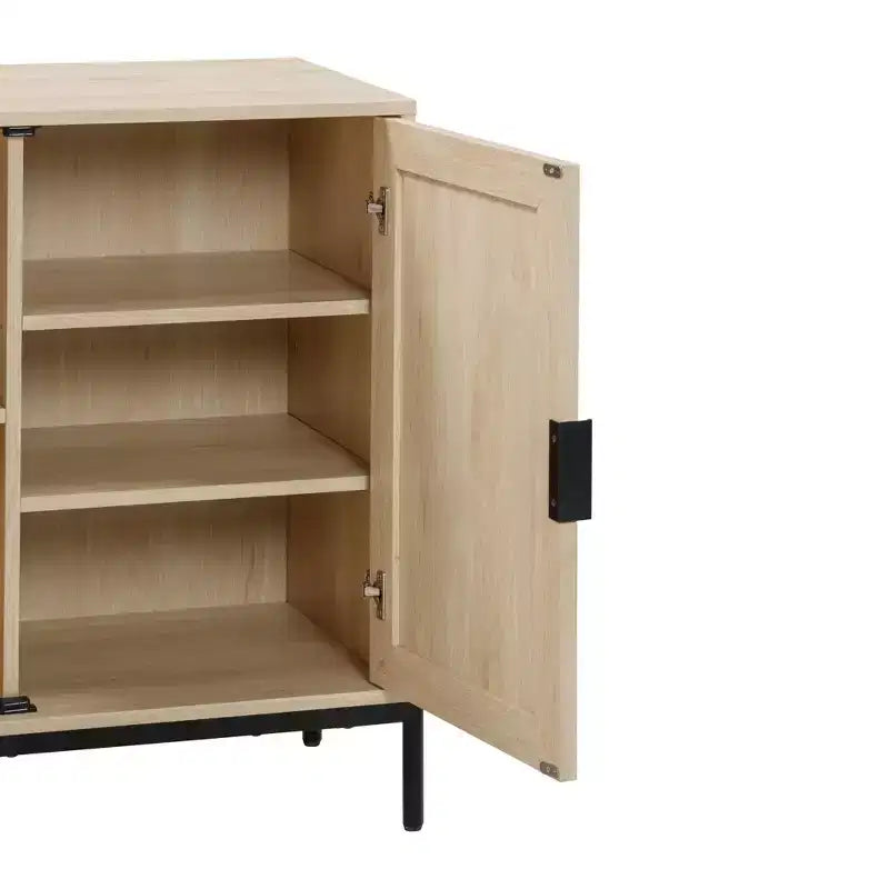 Nathan James Set di 4 Andrew Rattan Mobile Contenitore Rovere Chiaro