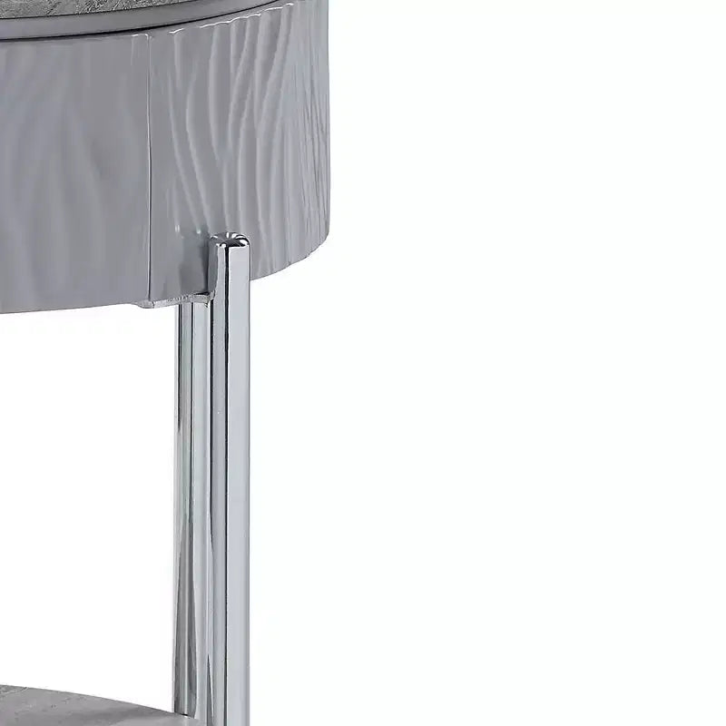 Tavolino d'appoggio Acme Furniture Yukino, grigio/cromo