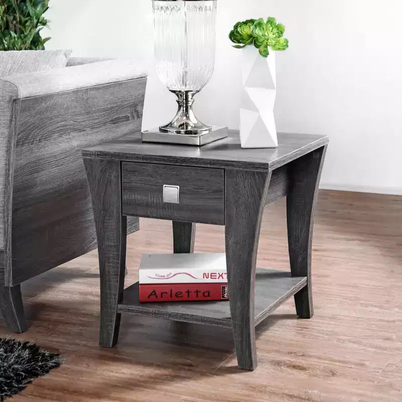 Arcana Comodino con 1 Cassetto Grigio - HOMES: Inside + Out