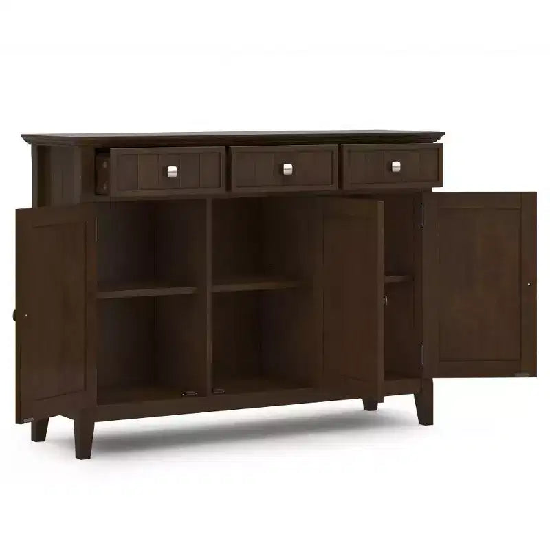WyndenHall Normandy Armadio Contenitore Ampio Ingresso Marrone Brunetta: Stile Transizionale, 3 Cassetti, Struttura in Pino