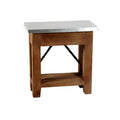Millwork End Table with Shelf: Modern Industrial Style, Hardwood Frame - Alaterre Furniture
