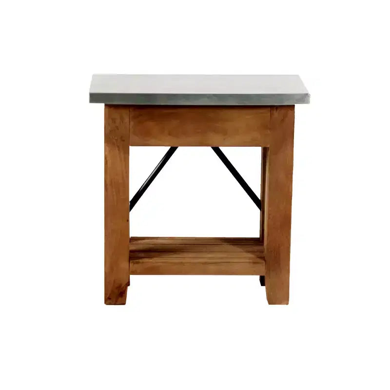 Tavolino da salotto con ripiano Alaterre Furniture, in stile industriale moderno, con struttura in legno massiccio