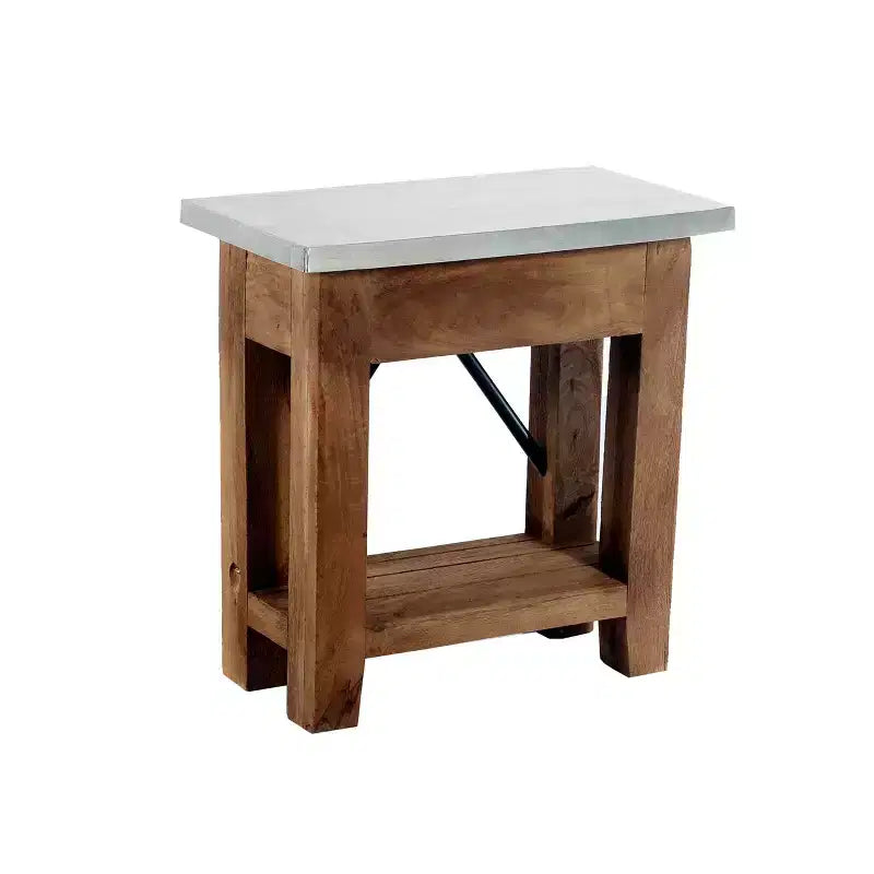 Tavolino da salotto con ripiano Alaterre Furniture, in stile industriale moderno, con struttura in legno massiccio