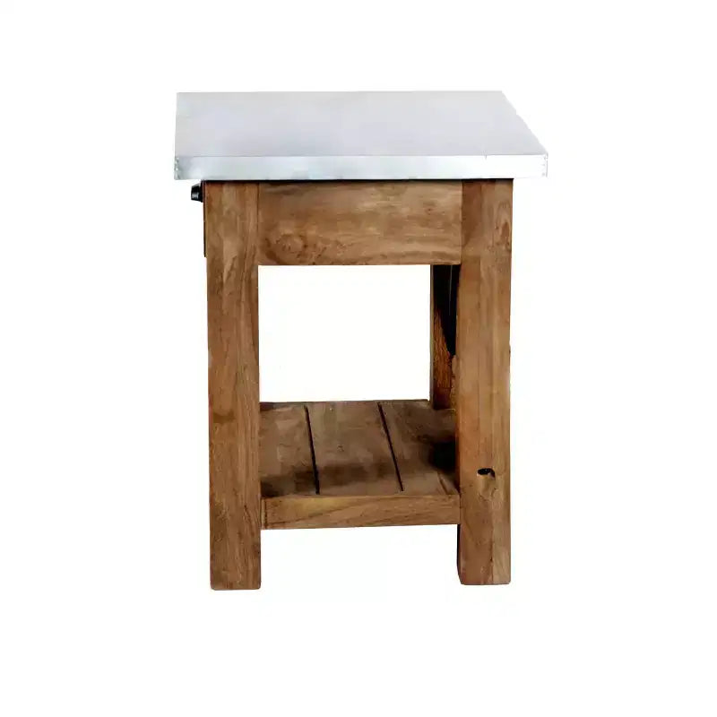Tavolino da salotto con ripiano Alaterre Furniture, in stile industriale moderno, con struttura in legno massiccio