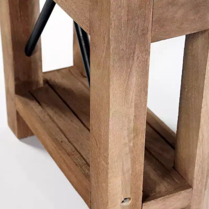 Tavolino da salotto con ripiano Alaterre Furniture, in stile industriale moderno, con struttura in legno massiccio