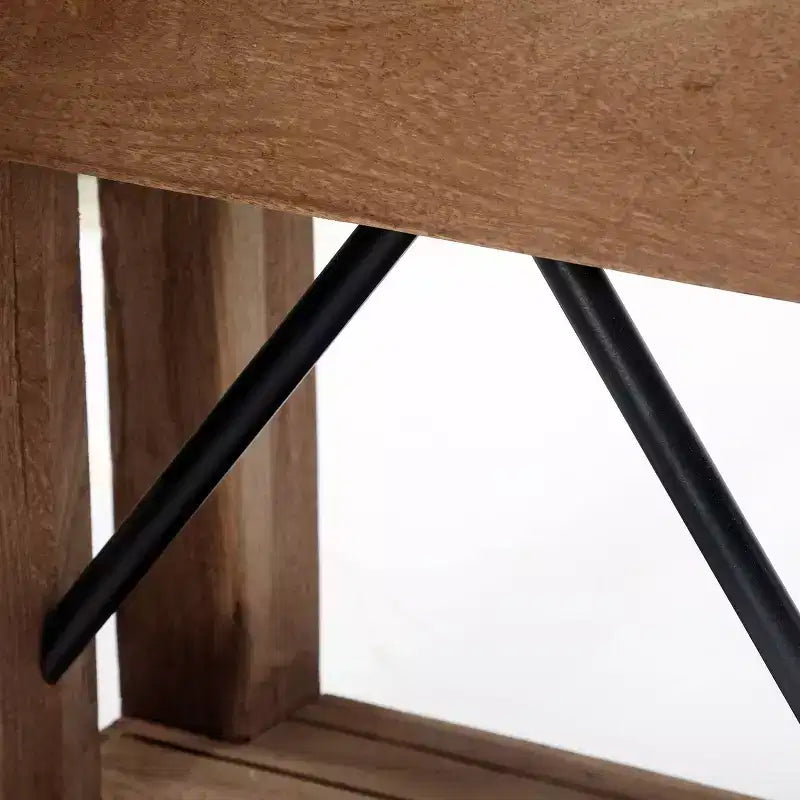 Tavolino da salotto con ripiano Alaterre Furniture, in stile industriale moderno, con struttura in legno massiccio
