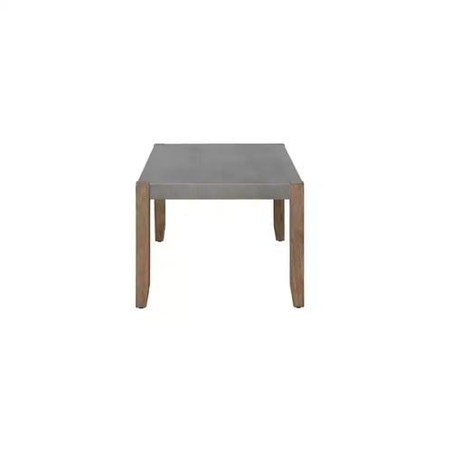 36" Davenport Faux Concrete and Wood Coffee Table Light Amber - Alaterre Furniture: Rustic Rectangle with Storage