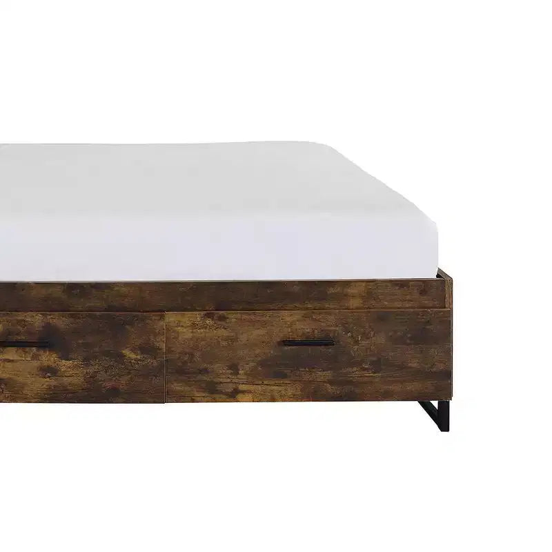 Acme Furniture Letto King Juvanth King Orientale Finitura Rovere Rustico/Nero