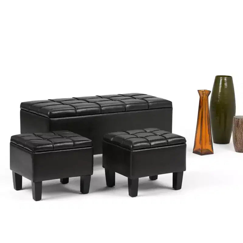 3 pz 44 Pouf contenitore Lancaster - Wyndenhall